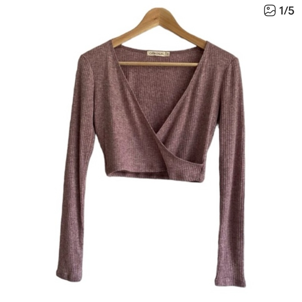 Mauve Wrap Crop Top